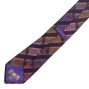 Robert Graham Mens Silk Tie Purple Paisley Floral Knowledge Wisdom Truth Stripe
